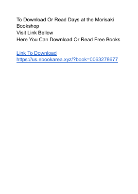 (PDF)  Days at the Morisaki Bookshop BY _ Satoshi Yagisawa.pdf